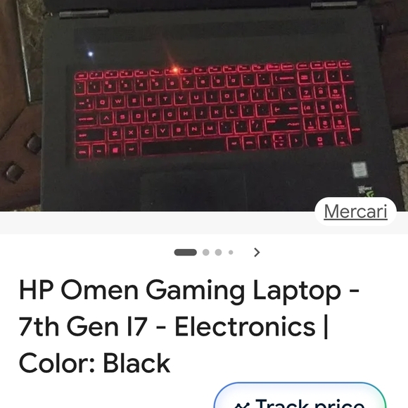 HP Omen Black Laptop with Red Keyboard